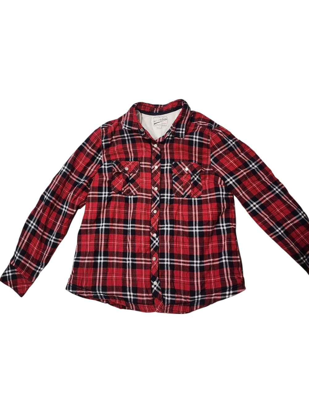 BC Clothing Womans Plaid-Lined Jacket - Red White & Black